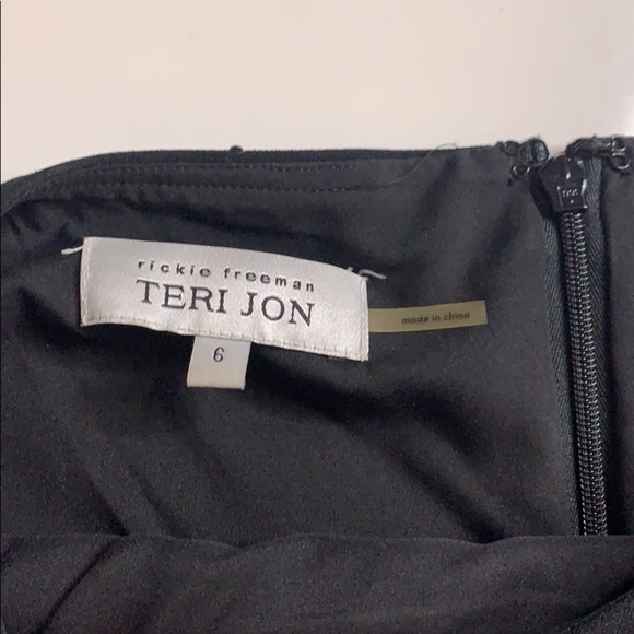 Neiman Marcus x Rickie Freeman Teri Jon Cape & Cocktail dress black women’s 6 - Picture 7 of 9